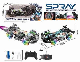 2.4G R/C STUNT CAR W/LIGHT & MUSIC & SPRAY,