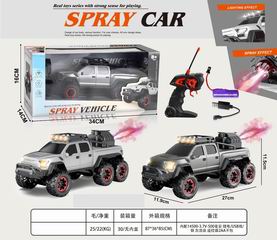 1:18 5 CHANNEL R/C CAR W/LIGHT & SPRAY,