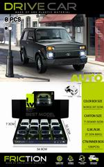 FRICTION CAR W/LIGHT & SOUND 8PCS,