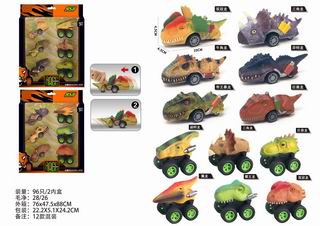 PULL BACK DINOSAUR CAR 6PCS,