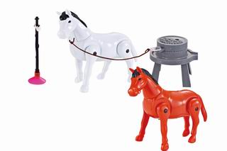 B/O HORSE W/STONE MILL,