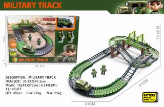B/O MILITARY TRACK 69PCS,
