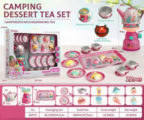 TEA SET W/LIGHT & SOUND 22PCS,