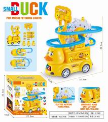 B/O DUCK CLIMB STAIRS CAR W/LIGHT & MUSIC,