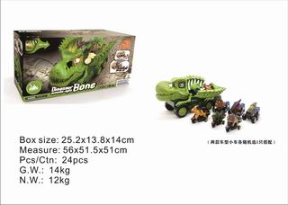 SLIDE DINOSAUR CAR W/LIGHT & SOUND,