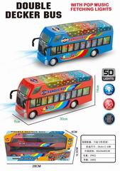 B/O DOUBLE DECKER BUS W/LIGHT & MUSIC,