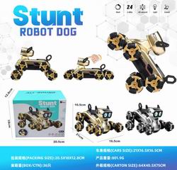 2.4G R/C STUNT ROBOT DOG W/LIGHT & MUSIC,