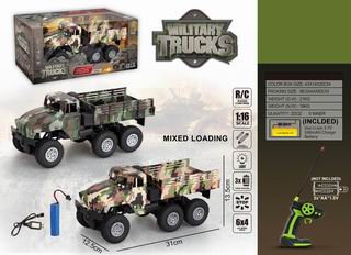 1:16 4 CHANNEL R/C MILITARY TRUCK W/LIGHT,