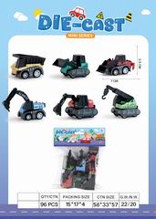 PULL BACK ALLOY TRUCK 6PCS,