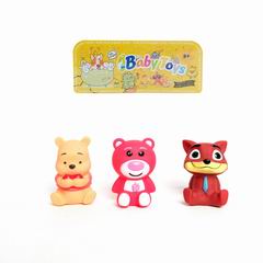 SOFT GUM DOLL 3PCS,