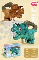 B/O DINOSAUR BUBBLE GUN W/LIGHT,