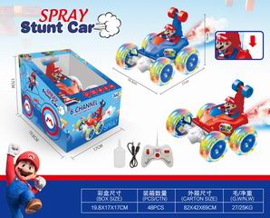 R/C STUNT CAR W/SPRAY,
