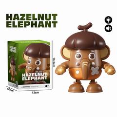 B/O DANCING HAZELNUT ELEPHANT W/LIGHT & MUSIC,