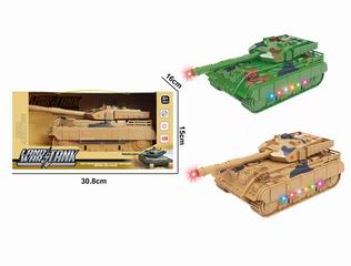B/O MILITARY TANK W/LIGHT & MUSIC,