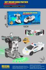 B/O DEFORMATION POLICE CAR W/LIGHT & SOUND,