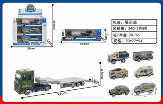 1:72 SLIDE MILITARY DIE-CAST CAR 12PCS,