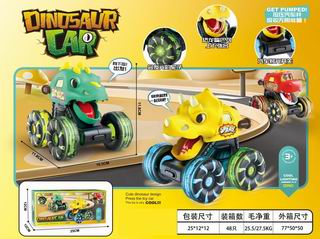 PRESS DINOSAUR CAR W/LIGHT,
