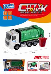 1:14 FRICTION SANITATION TRUCK W/LIGHT & MUSIC,