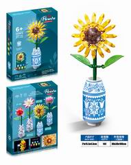 BUILDING BLOCK FLOWER W/LIGHT 137PCS,