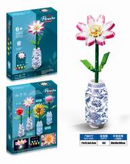 BUILDING BLOCK FLOWER W/LIGHT 121PCS,