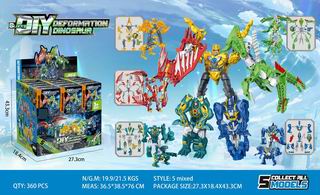 5 IN 1 DEFORMATION DINOSAUR 30PCS,