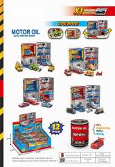 DIE-CAST PARKING LOT 12PCS,