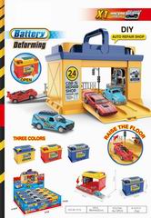 DIE-CAST PARKING LOT 12PCS,