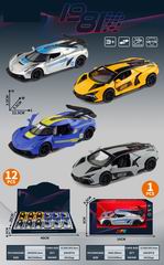 1:32 PULL BACK DIE-CAST CAR 12PCS,