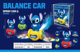 B/O BALANCE CAR W/LIGHT & MUSIC & SPRAY,