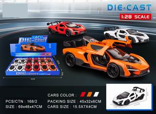 1:28 PULL BACK DIE-CAST CAR 12PCS,