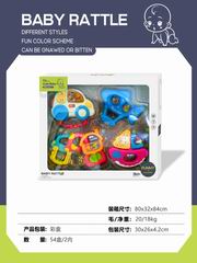 BABY RATTLE W/LIGHT & MUSIC 6PCS,