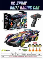 2.4G R/C STUNT CAR W/LIGHT & SPRAY,