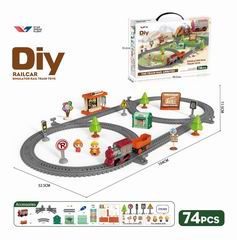 DIY B/O TRACK CAR 74PCS,