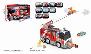 FRICTION FIRE TRUCK W/LIGHT & SOUND,
