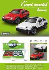 FRICTION CAR W/LIGHT & MUSIC 8PCS,