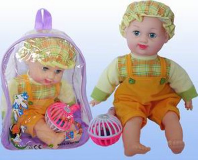 16 ``DOLL W/RATTLE  PVC BAG,