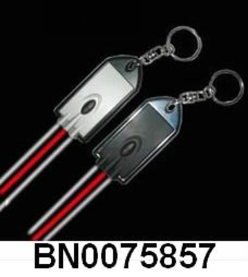 LASER KEYCHAIN W/2 LIGHT,PLASTIC BODY WITH METAL BORDER,BATTERY,PRODUCT SIZE IS7.2*3.3*0.8cm.PPB,