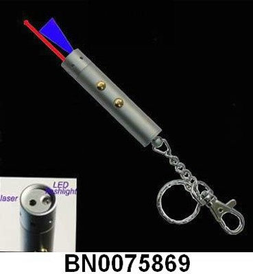 KEYCHAIN W/LASER,LIGHT,3PCS BATTERY,PRODUCT SIZE IS 6.5*1.3cm,WEIGHT IS 26g.OPPB,