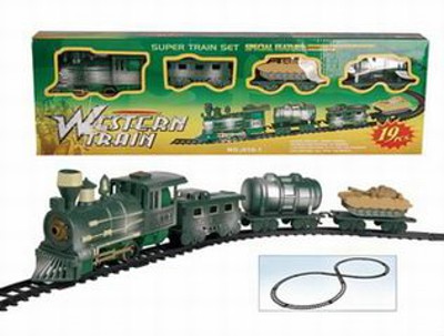 TRAIN SET W/MUSIC AND LIGHT 19 PCS.W/B,
