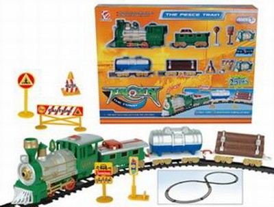TRAIN SET W/MUSIC AND LIGHT 25PCS. W/B,