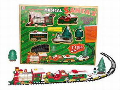 TRAIN SET W/MUSIC AND LIGHT 22PCS. W/B,